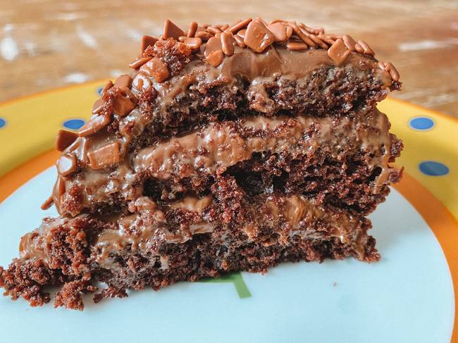 A torta de chocolate belga e brigadeiro da Creamy Patisserie