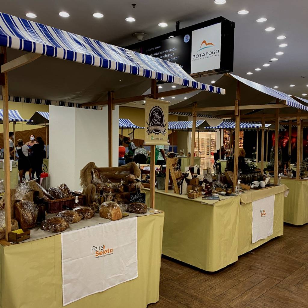 Feira em shoppings une marcas de comida saudável e pequenos produtores