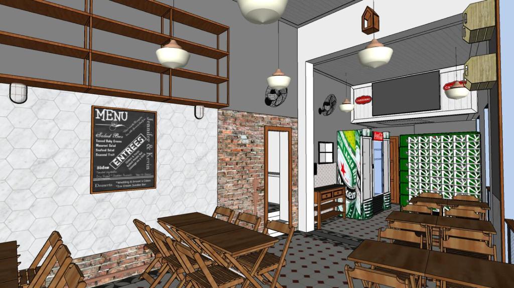 Em 3D, um estudo de como ficar&aacute; o bar