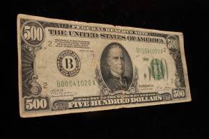 Nota de 500 dólares deixou de ser impressa em 1964