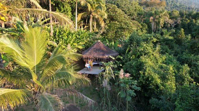 Nossa cabana no Jungle Lodge Ilha Grande