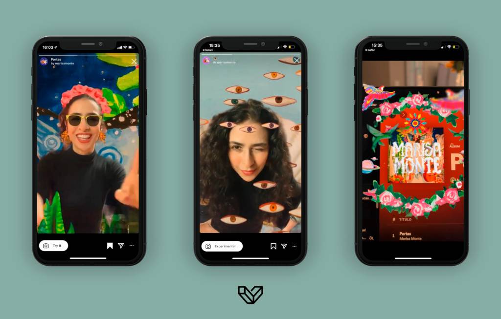 Novas músicas de Marisa Monte viram filtros de Instagram. Saiba como usar