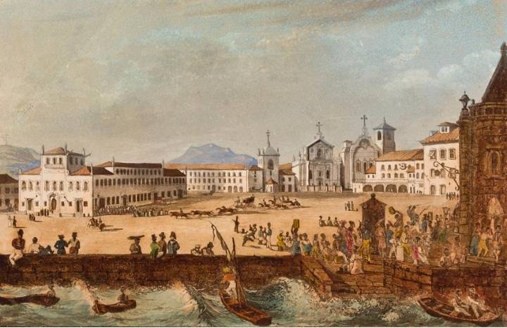 Como era a Praça XV quase 200 anos atrás
