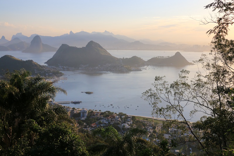 Parque da Cidade – Divulgação- Prefeitura Municipal de Niterói Foto mostra vista do pôr do sol no Parque da Cidade, em Niterói