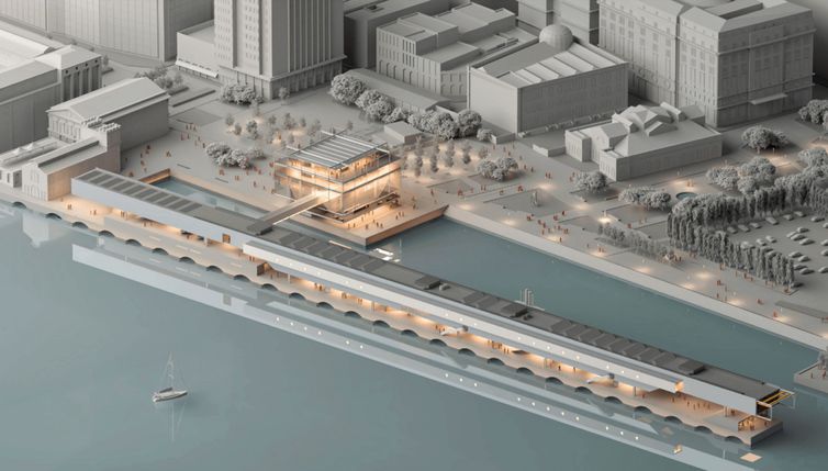 Imagem mostra projeto arquitet&ocirc;nico do Museu Mar&iacute;timo do Rio