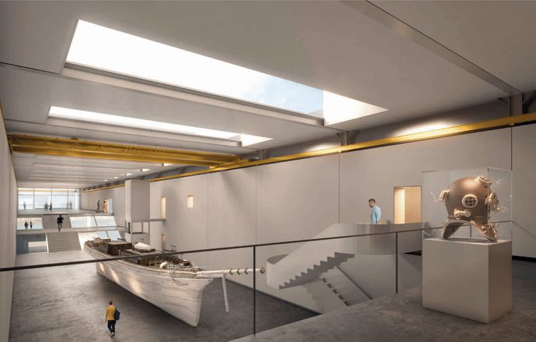 Imagem mostra projeto arquitet&ocirc;nico do Museu Mar&iacute;timo do Rio