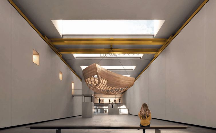 Imagem mostra projeto arquitet&ocirc;nico do Museu Mar&iacute;timo do Rio