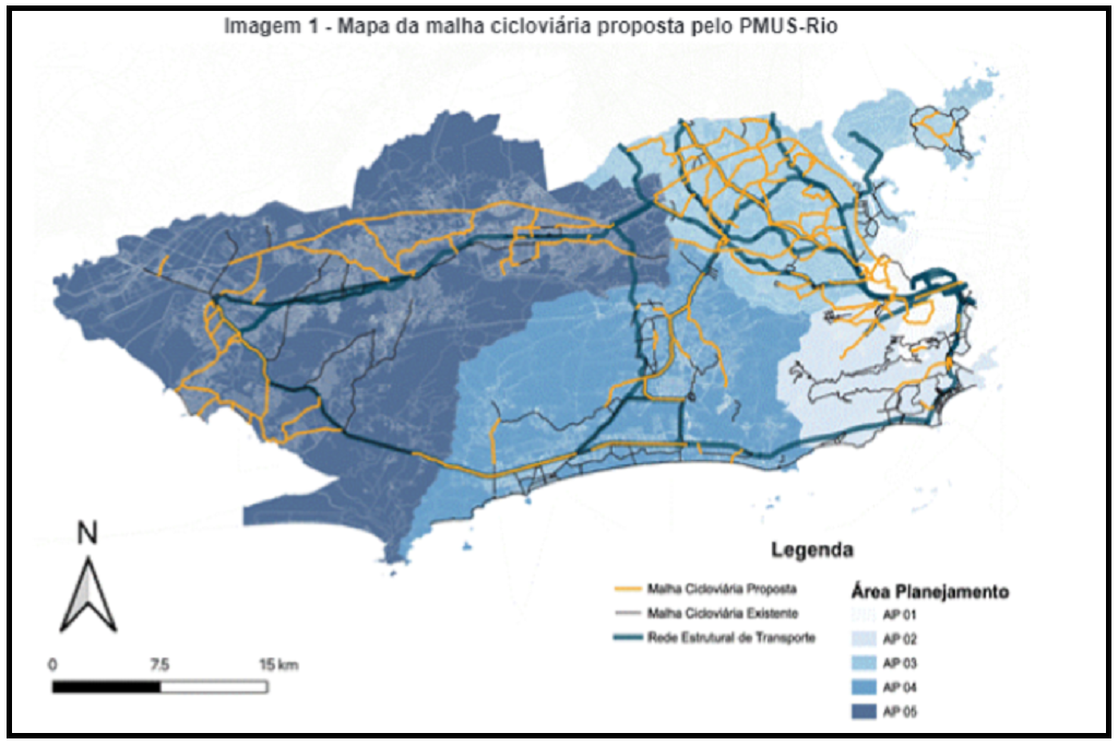 Ciclovias-Cidade5 Foto mostra o mapa de ciclovias da cidade