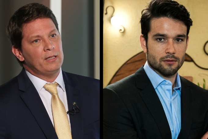 Montagem de fotos de Mario Frias e Sergio Marone