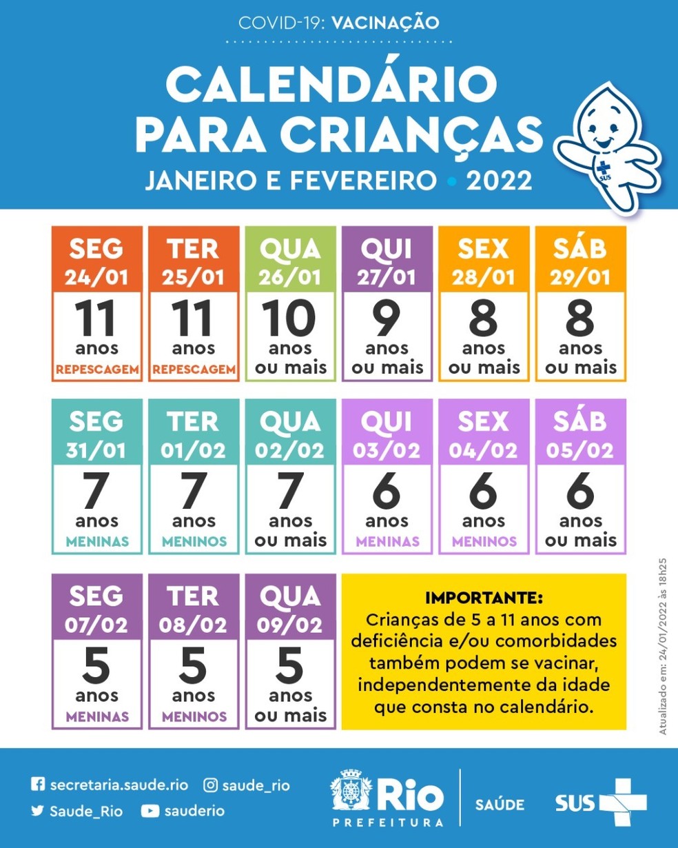 calendario de vacina&ccedil;&atilde;o infantil