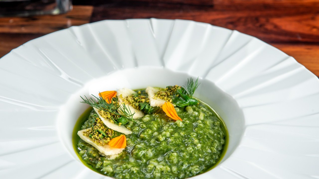 risotto de espinafre do Emile