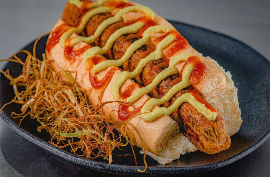 Sem carne: o hot-dog vegetariano do Ganic Lab está na categoria que é uma das mais pedidas no delivery