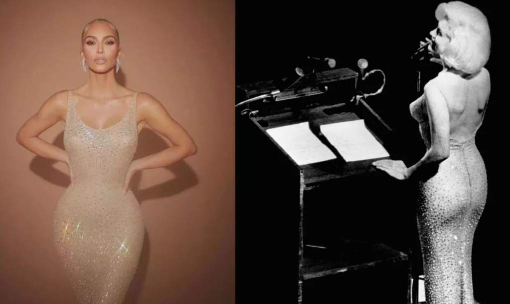 Kim Kardashian e o vestido mais famoso de Marilyn Monroe