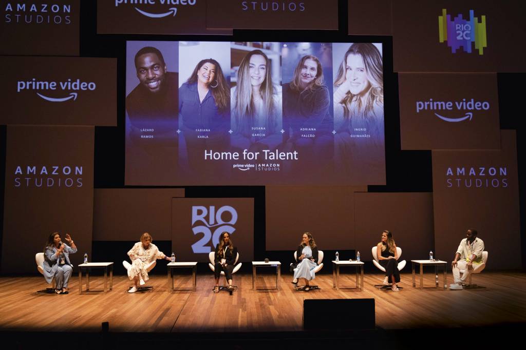 Rio2c.Fabiana-Karla,-Adriana-Falcão,-Susana-Garcia,-Malu-Miranda,-Ingrid-guimarães,-Lázaro-Ramos.jpg De volta ao presencial: mais de 1 200 encontros realizados em maio no Rio2C -