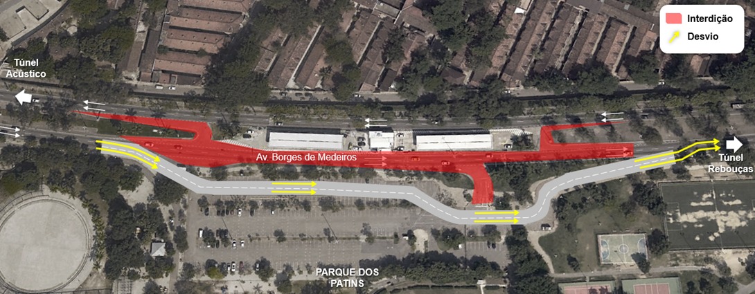 obras da Avenida Borges de Medeiros