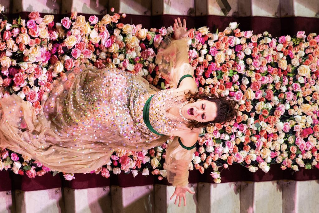 O soprano Gabriella Pace em Domitila, ópera de JG Ripper.