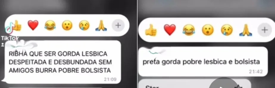 Foto mostra xingamentos virtuais