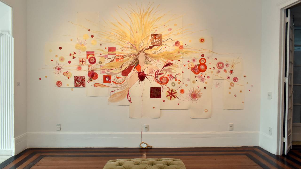 Obra "Intensidade" na exposição "Incomensurável Paixão", da artista plástica Isabela Francisco, em cartaz até 9 de outubro na Casa de Cultura Laura Alvim, em Ipanema -