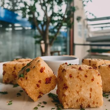 Café Marinas: dadinho de tapioca com geleia é uma das atrações do cardápio