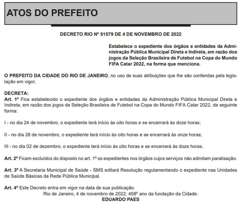 decreto diario oficial Decreto: mudanças no horário de expediente dos serviços públicos foi publicada nesta segunda (7) no Diário Oficial do município.