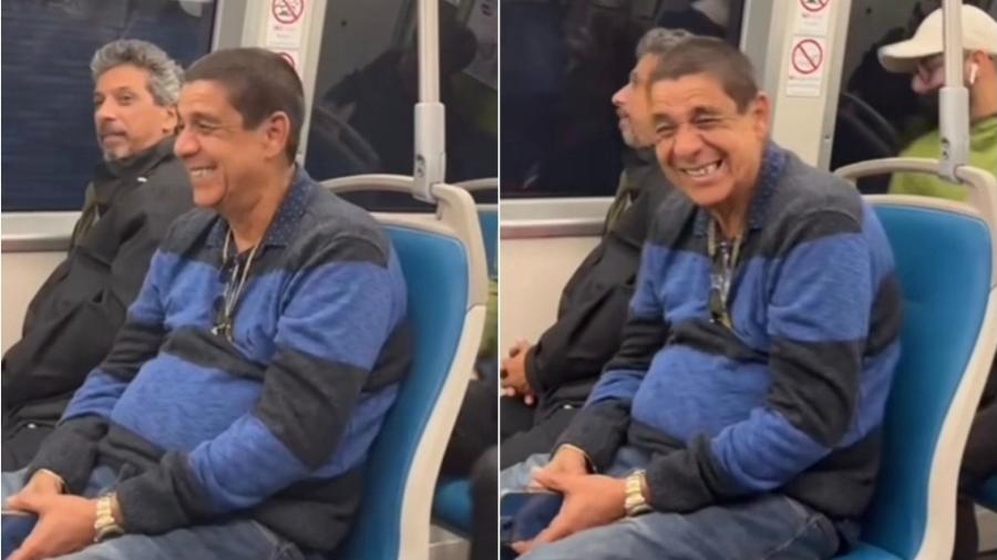 Zeca Pagodinho anda de metrô pela primeira vez… Nos Estados Unidos