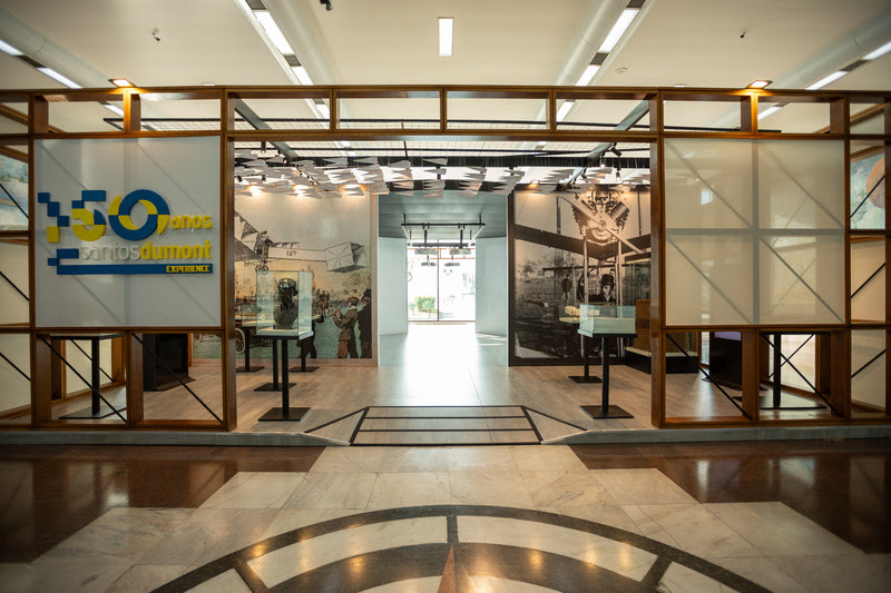 Peças originais do 14-Bis estão em exposição no aeroporto Santos Dumont