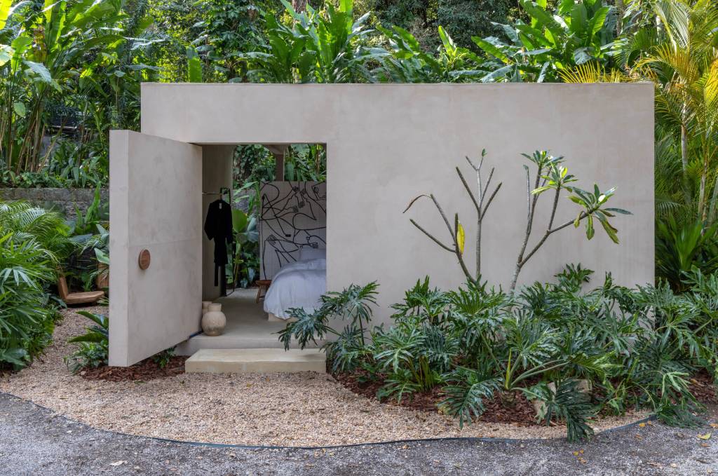 CASACOR Rio: bangalôs sustentáveis abrigam suítes do hotel boutique