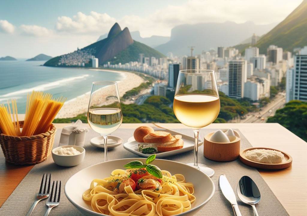 a imagem foi feita com a ajuda de Inteligência Artificial, assim como alguns restaurantes, feitos para serem bonitos só na foto