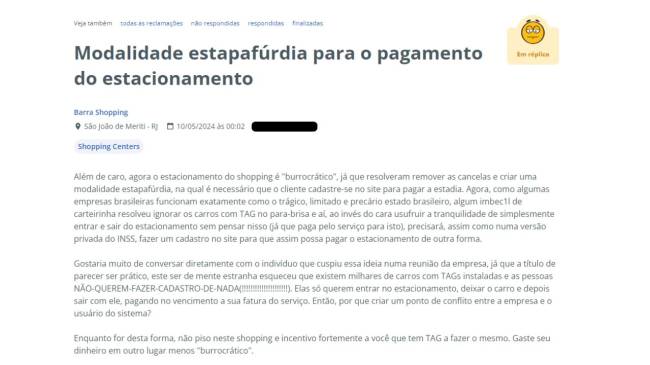 Clientes no Reclame Aqui