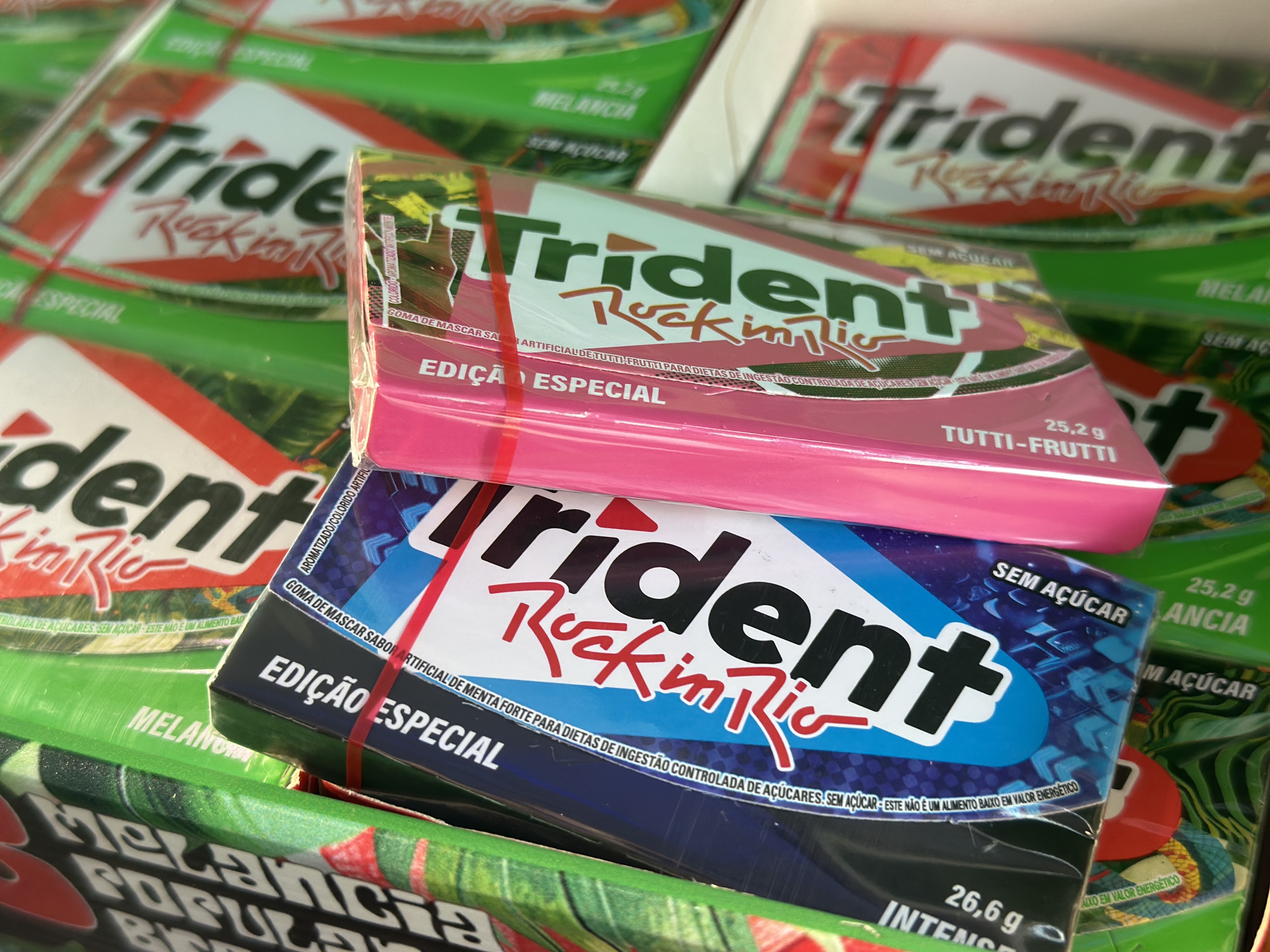 10 milh&otilde;es de chicletes Trident ganham edi&ccedil;&atilde;o especial para celebrar 40 anos do festival
