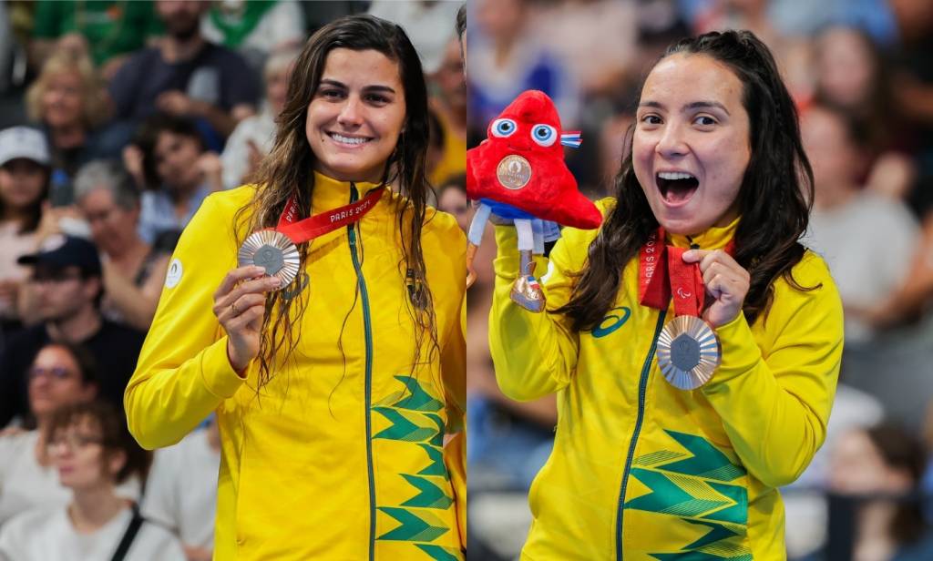 Brasileiras levam 2 bronzes na natação no 1º dia sem medalhas no masculino