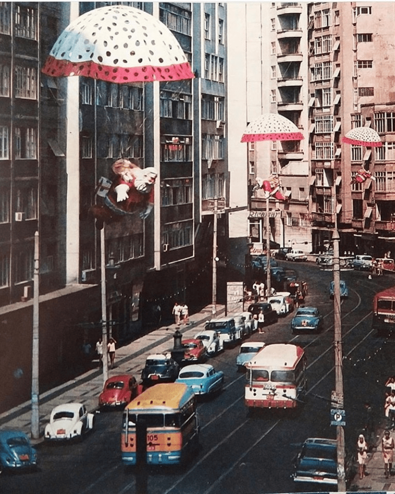 vejario 4×5 Decoração natalina na Av. Nossa Senhora de Copacabana, em 1963