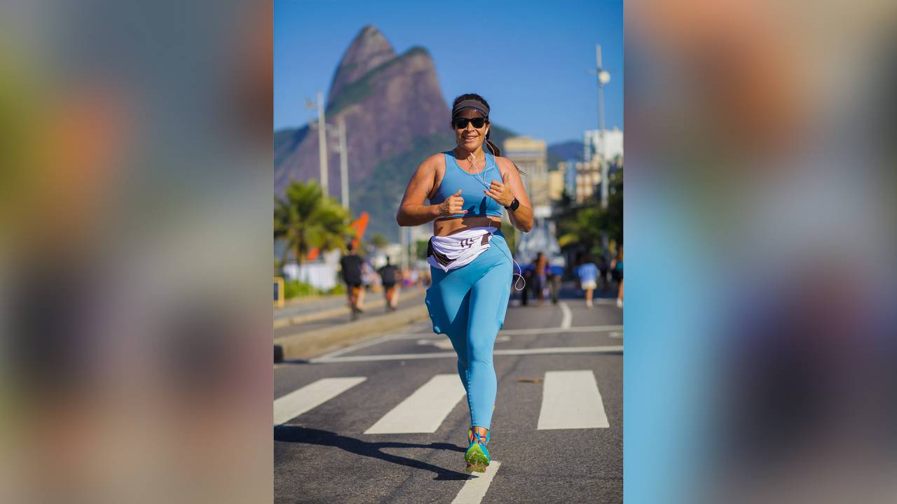 A advogada e corredora Danielle Lomba: “A gente brinca que são os nossos paparazzi”