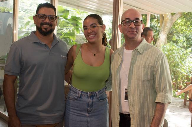 Alexandre e Maria Clara Caldas com Carlos Miguez