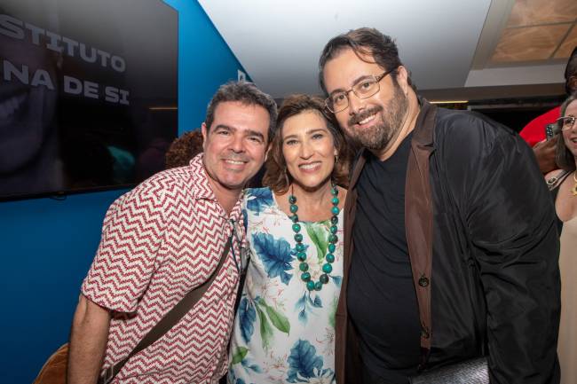 Luizinho Costa, Beth Goulart e Alberto Bardawil