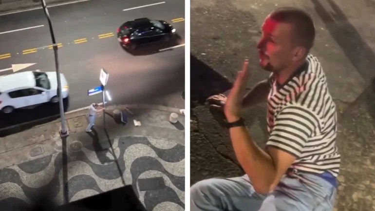 ‘Dia de fúria’ em Copa: norueguês é preso após chutar motos e carros