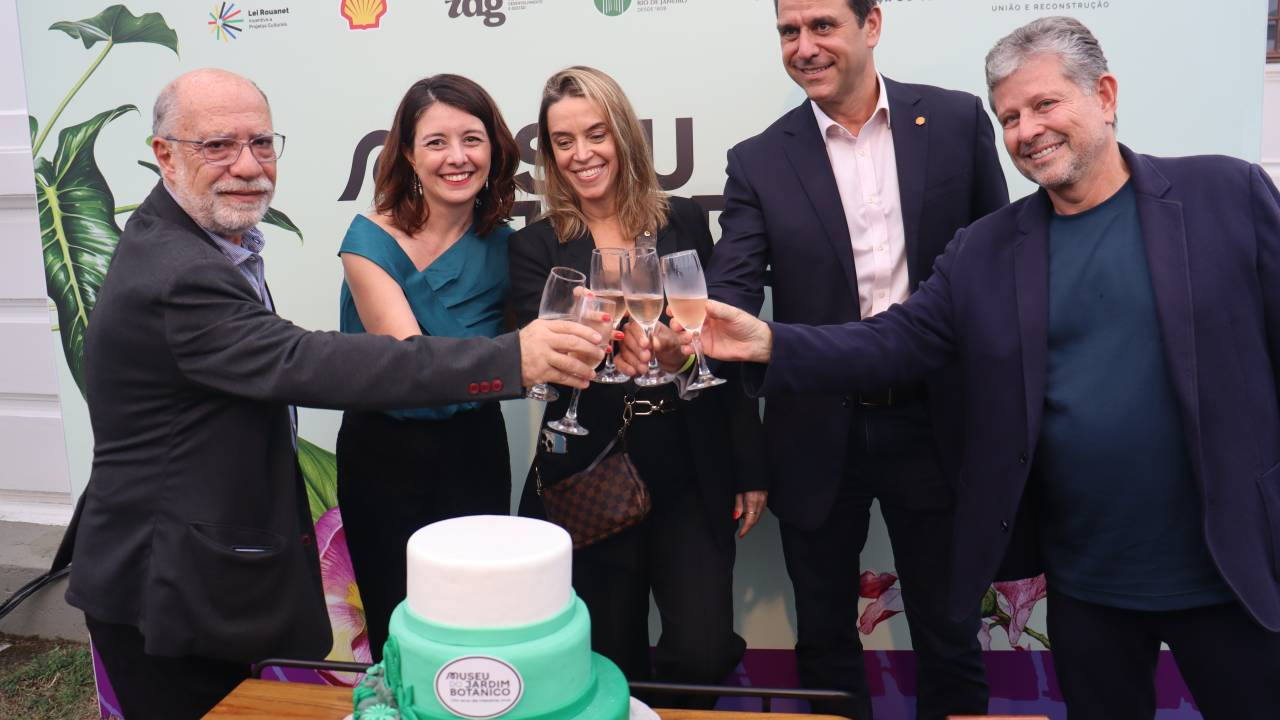 Sergio Besserman Vianna, presidente do JB; Daniela Alfonsi, Alexandra Siqueira, Cristiano Pinto e Ricardo Piquet