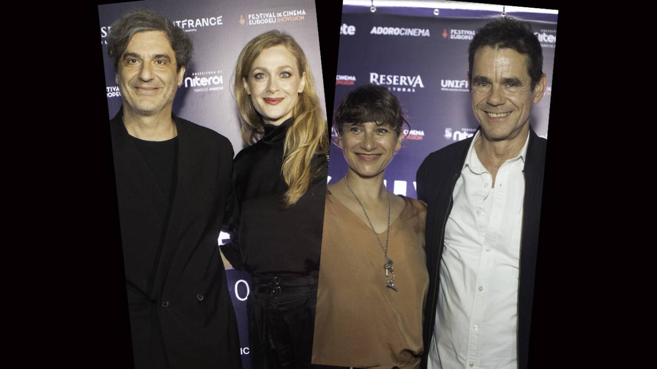 Os cineastas Alexandros Avranas e Eleni Roussinou; e o casal Marie e Tom Tykwer (ela produtora, ele cineasta alemão)