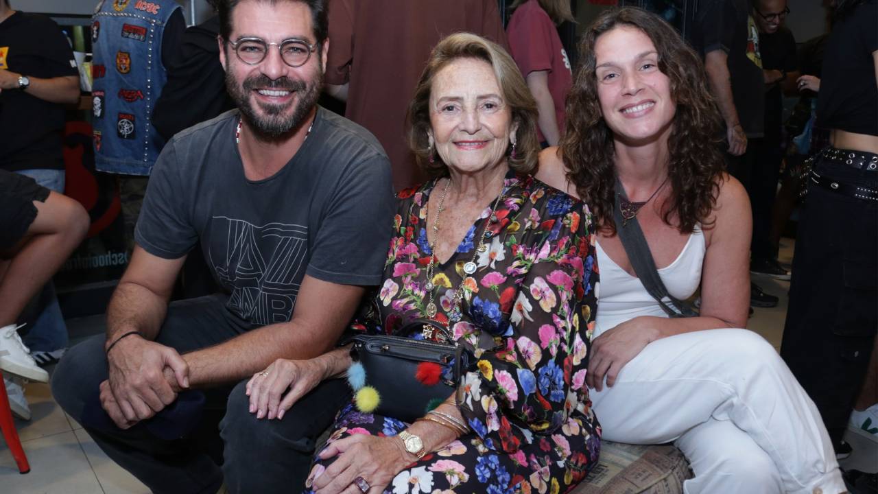 Thiago Lacerda, Lucinha Araújo e Vanessa Loes