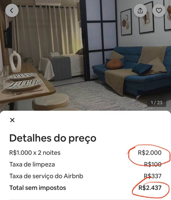 O aluguel por temporada de uma kitnet em Copa