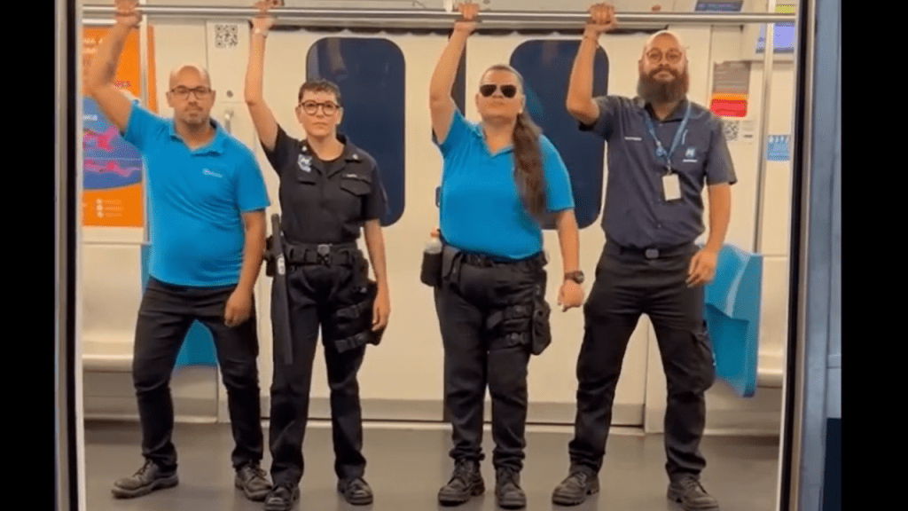 Entregando tudo: funcionários do metrô bombam com vídeos de Lady Gaga