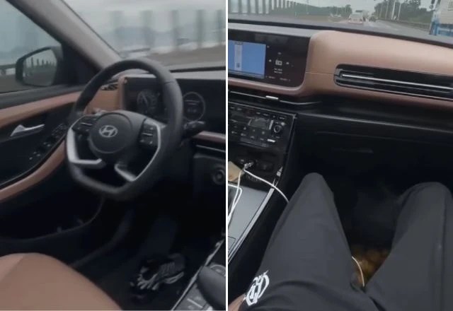 carro com piloto automático na Ponte Rio-Niteroi