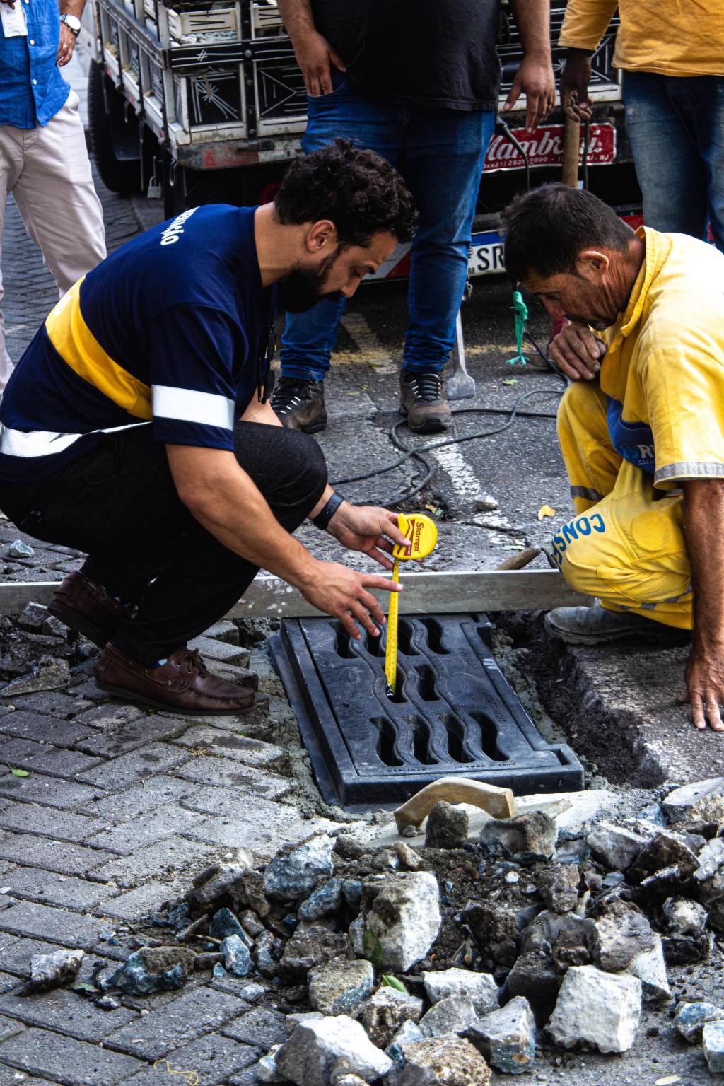 Teste com ralos antifurto 