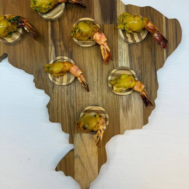 Um dos quitutes da chef Morena Leite servidos no mapa do Brasil