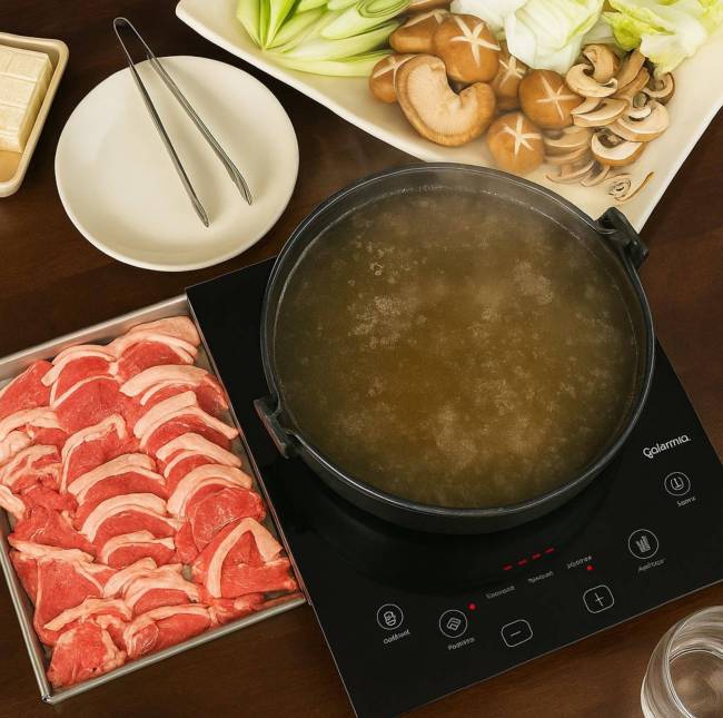 Casa Ueda_Shabu Shabu_Cred Divulgação Casa Ueda: shabu shabu, com caldo de peixe servido à mesa para o cliente preparar carnes e legumes da estação.
