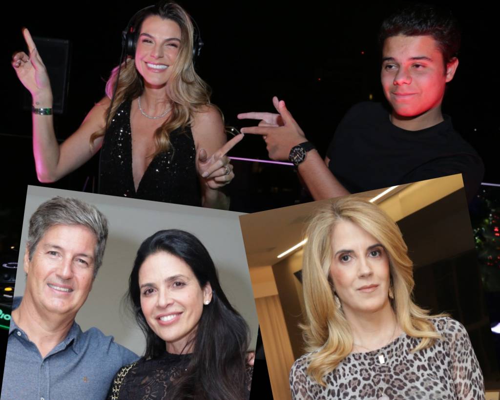 Festa da apresentadora Cinthia Monnerat, com o filho DJ 