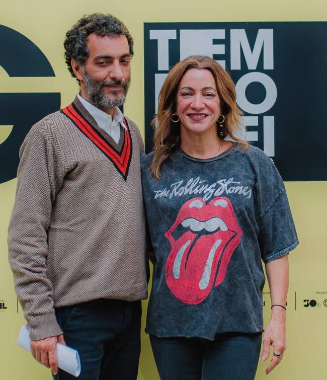 O cineasta Candé Salles e a produtora Joana Mariani