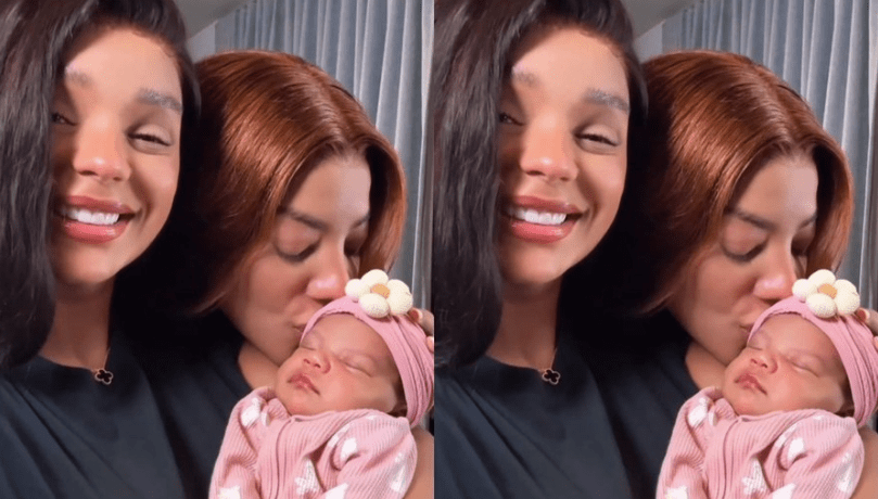 Finalmente! Ludmilla e Brunna Gonçalves mostram o rosto da filha, Zuri