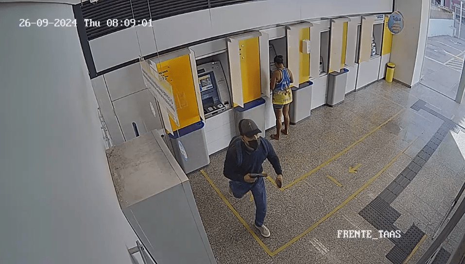 "Caio Coreto": identificado em quatro roubos a banco desde setembro de 2024, acumula dezenove registros.