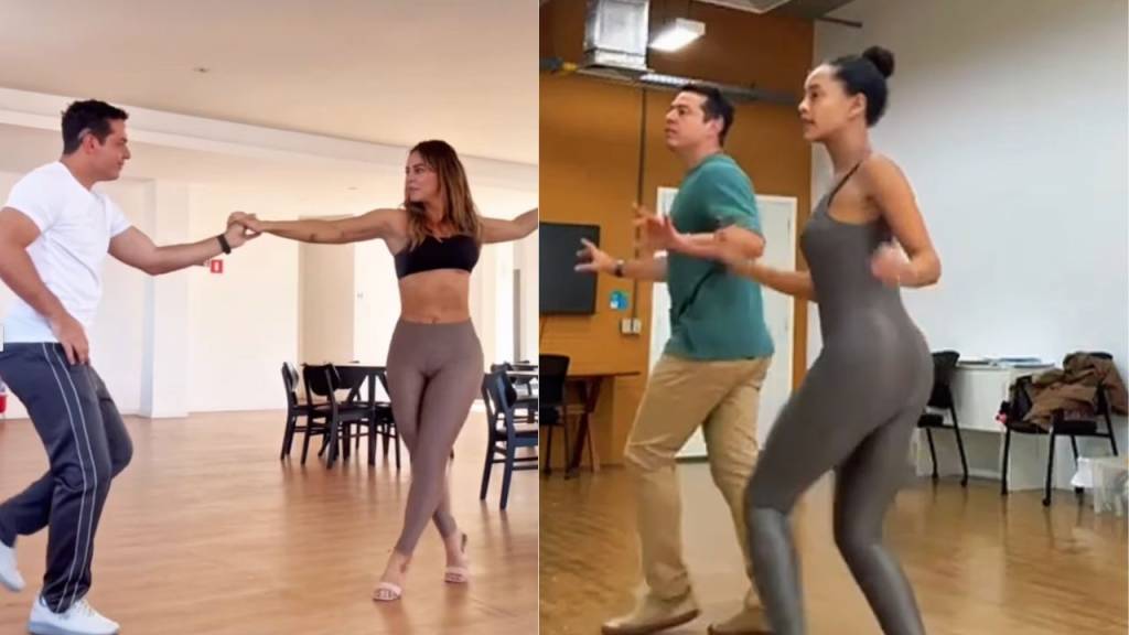 Taís Araujo e Paolla Oliveira mostram ensaios de samba em Vale Tudo